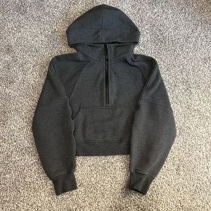 Lululemon Scuba Oversized Half-Zip Hoodie Heathered Speckled Black